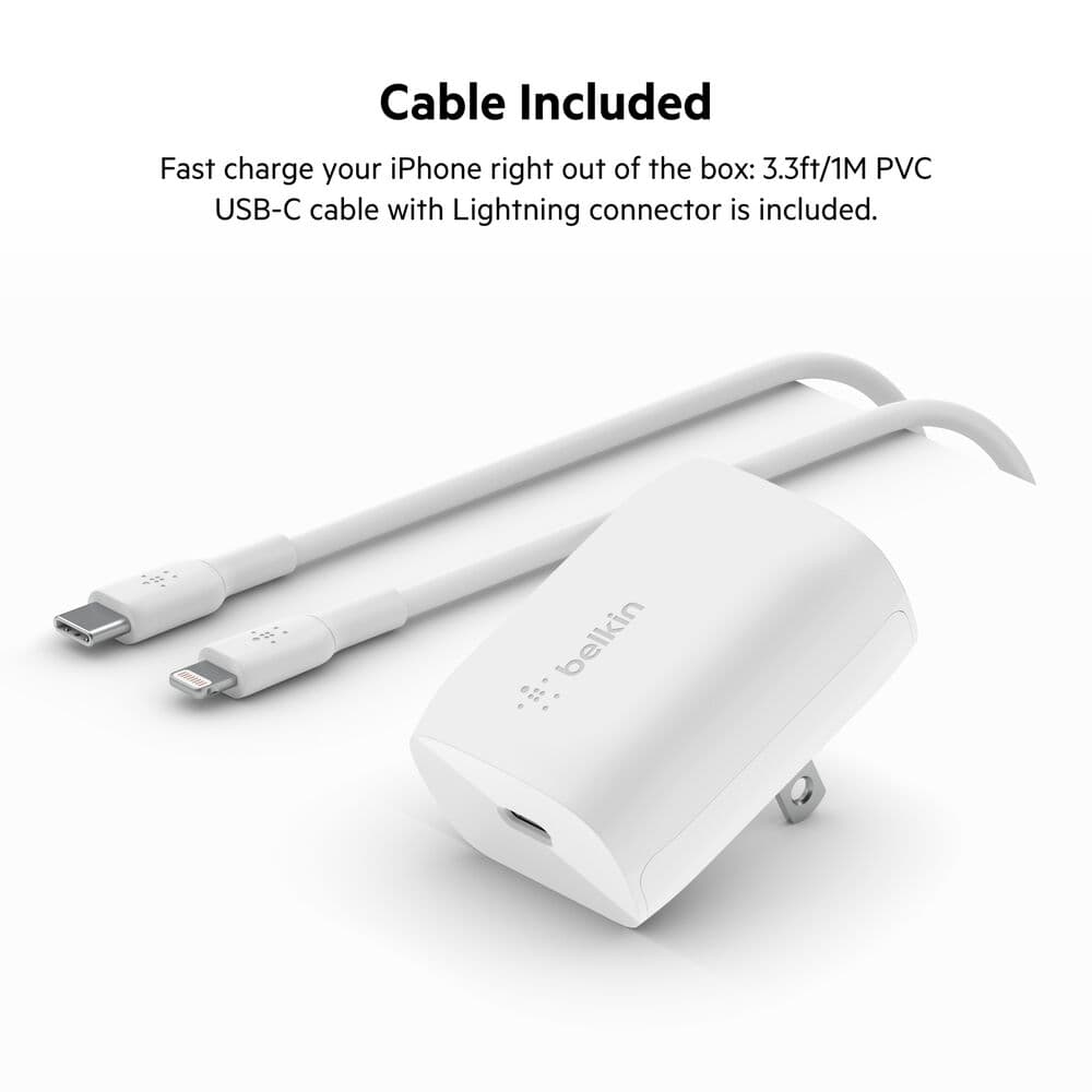 Belkin Cargador 20W Tipo C a Lightning - 3