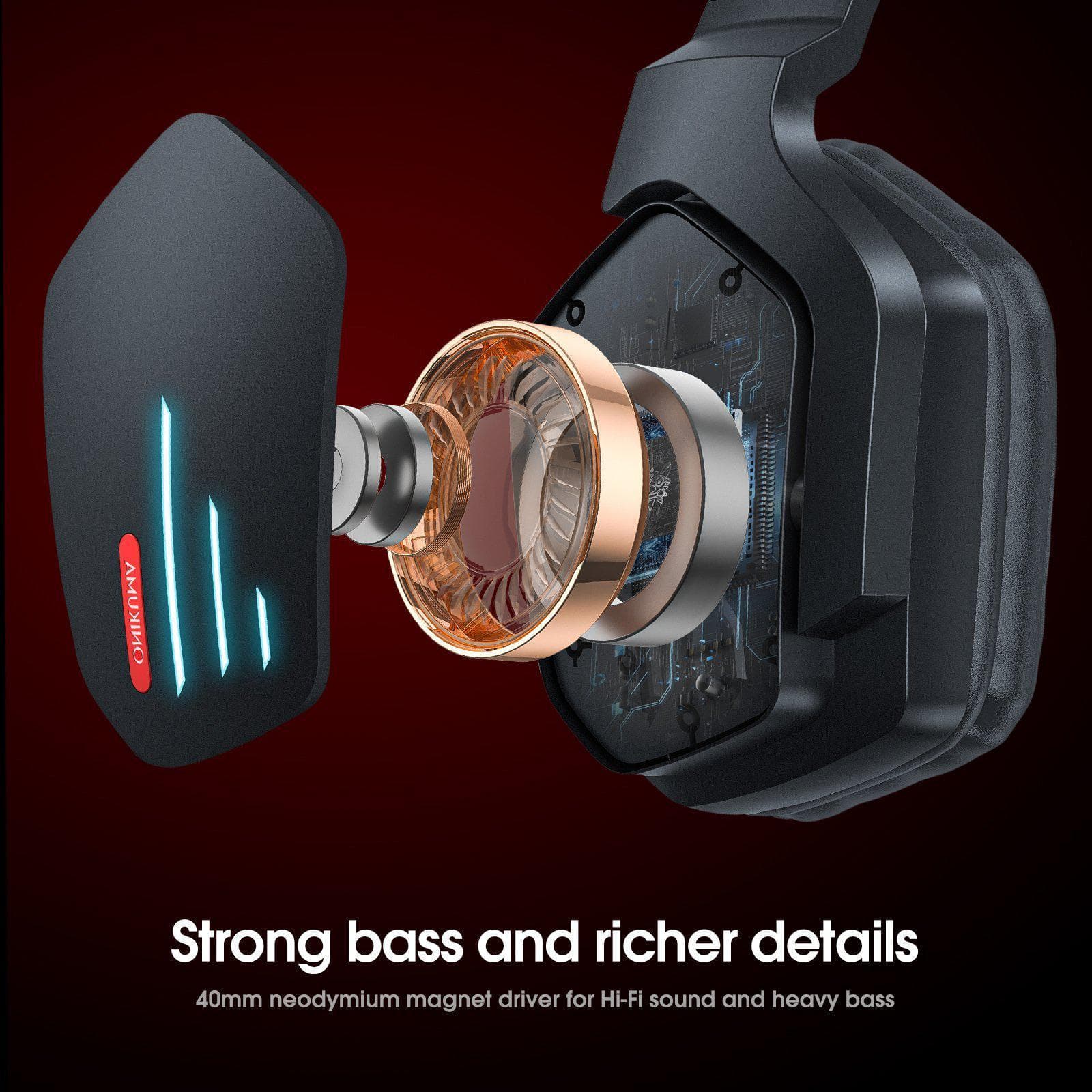 Diadema ONIKUMA B60 — Gaming 50mm con LED - 3
