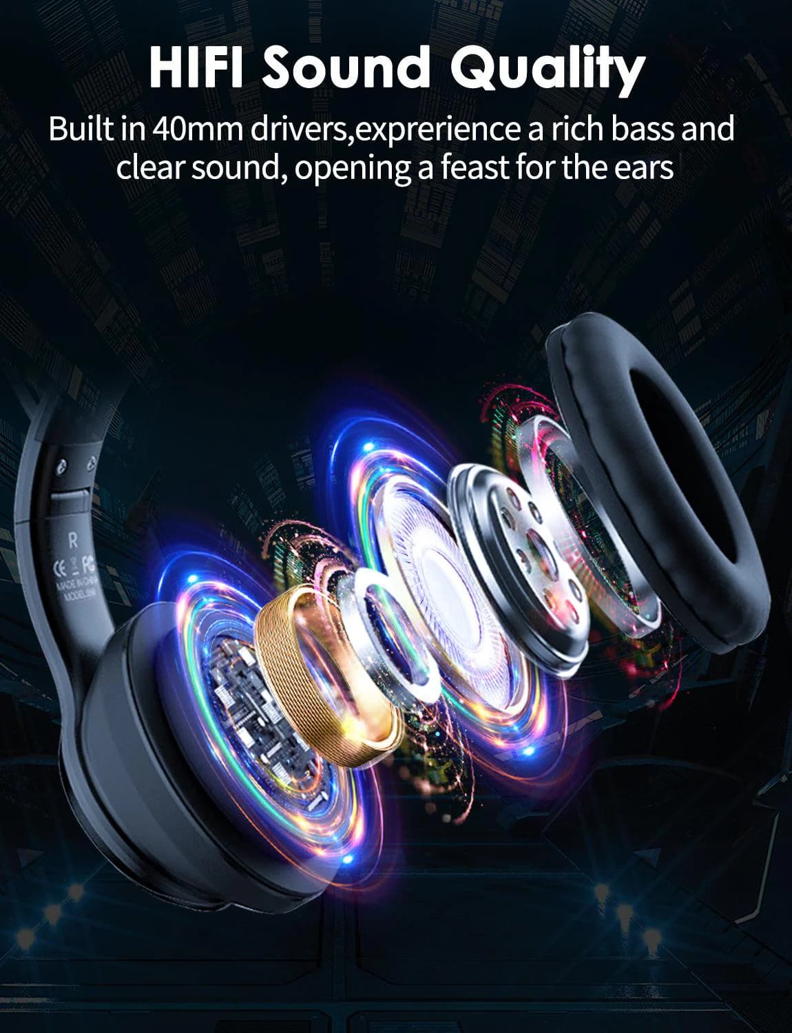 Diadema ONIKUMA B90 — Gaming Inalámbrica BT 5.0 - 2