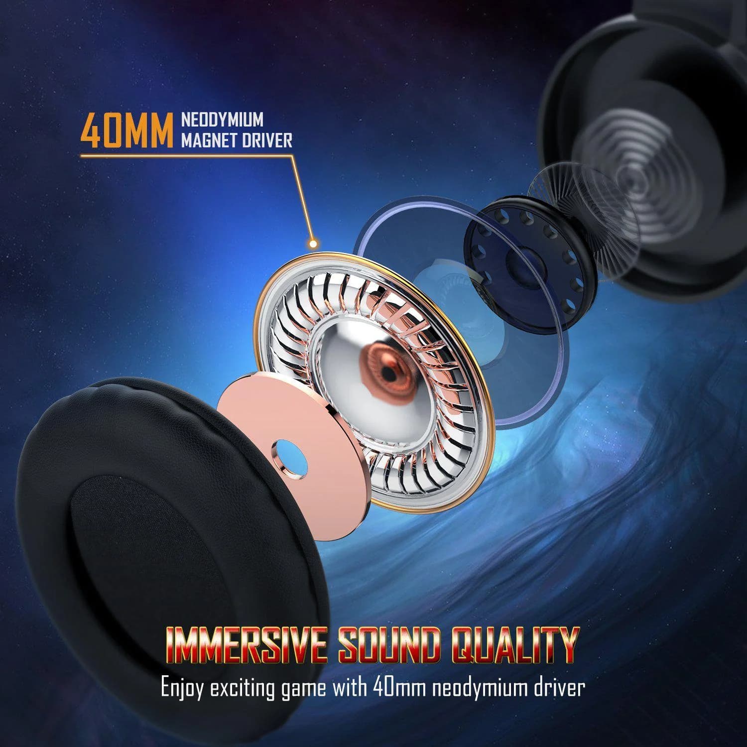 Diadema ONIKUMA K19 — Gaming RGB 40mm - 3