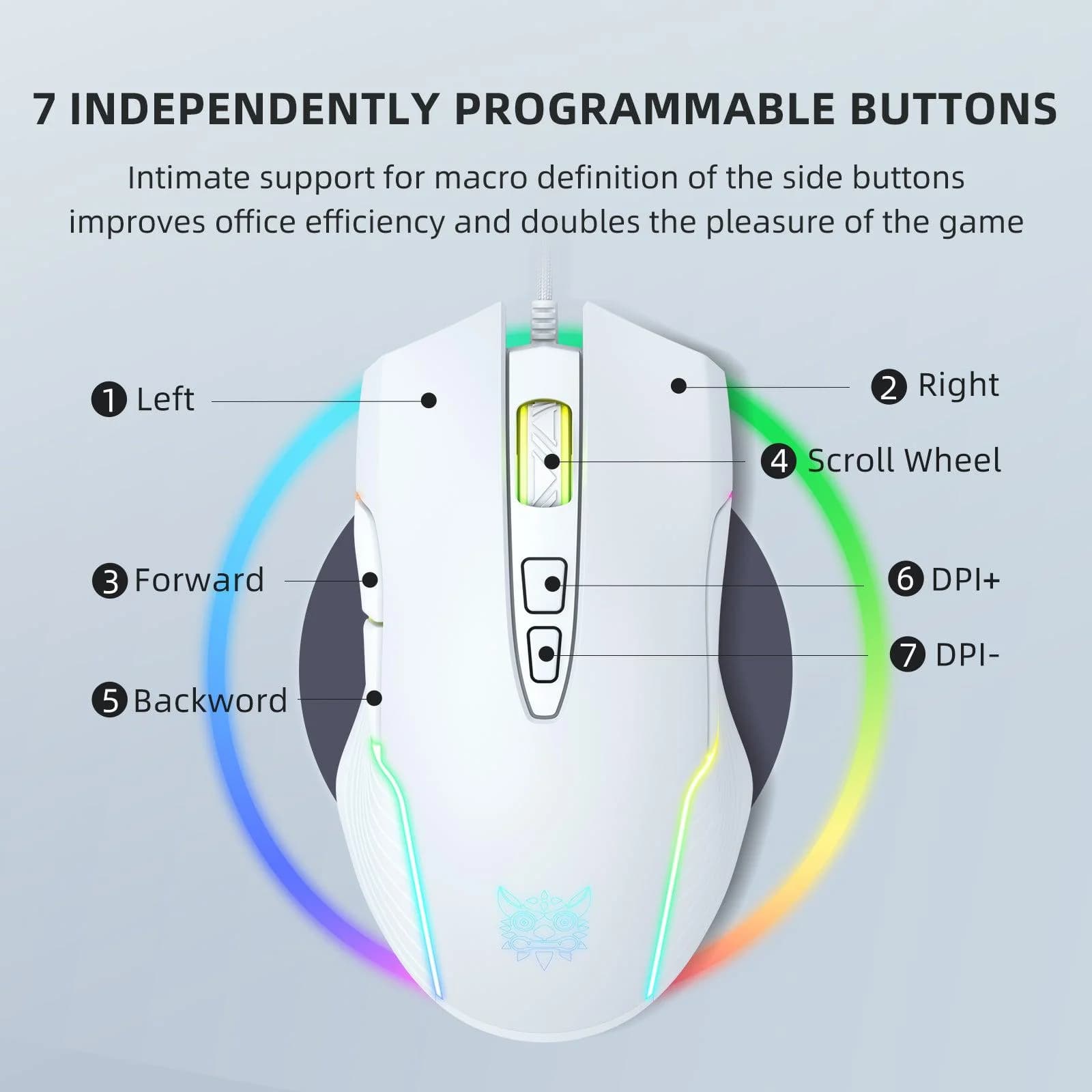 Mouse ONIKUMA CW905 — Inalámbrico 7 Botones - 3
