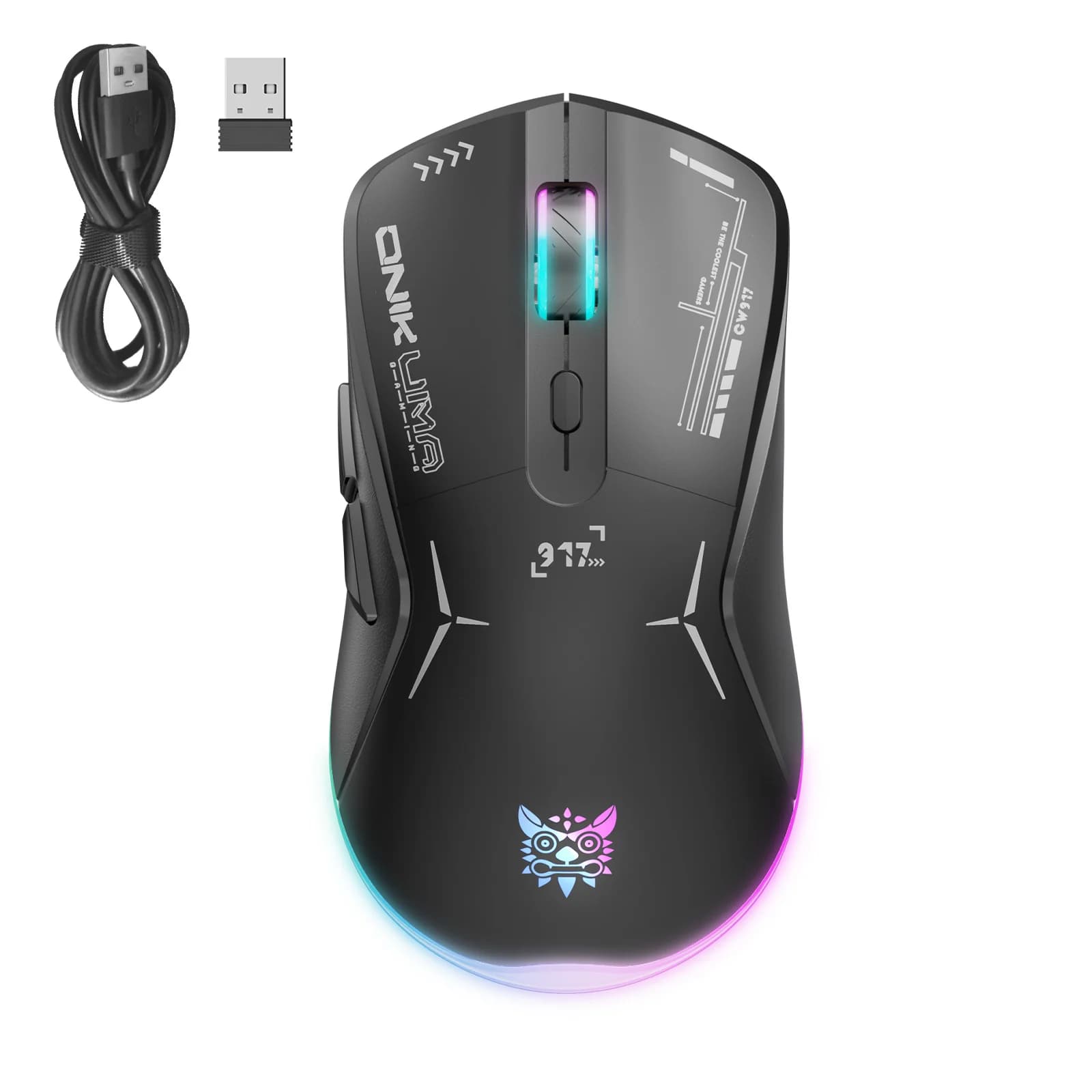 Mouse ONIKUMA CW917 RGB — Cableado Gaming - 2