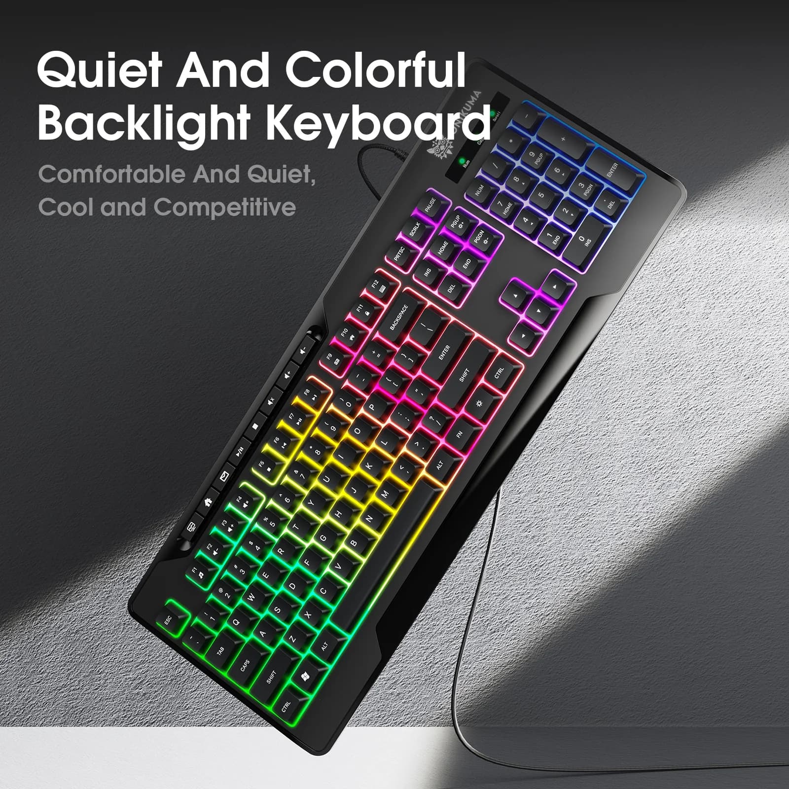 Teclado ONIKUMA G32 — Membrana Multicolor 104 Teclas - 2