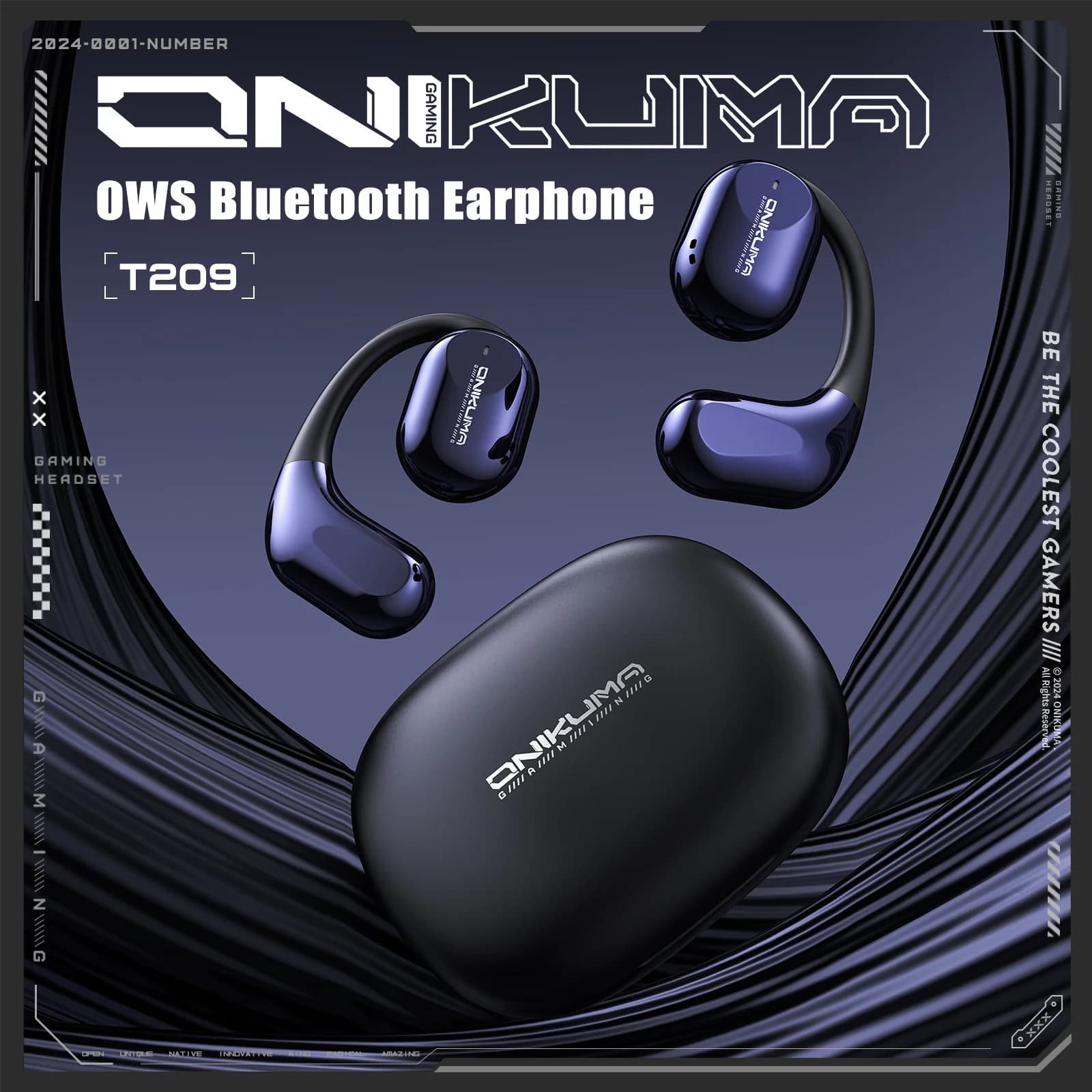 Auriculares ONIKUMA T209 — TWS BT 5.4 - 1