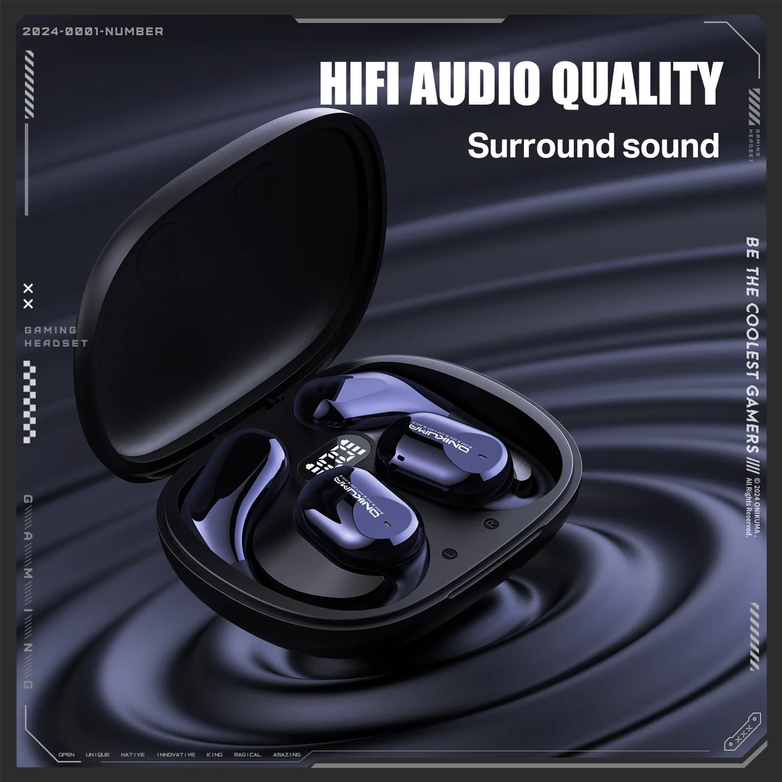 Auriculares ONIKUMA T209 — TWS BT 5.4 - 2