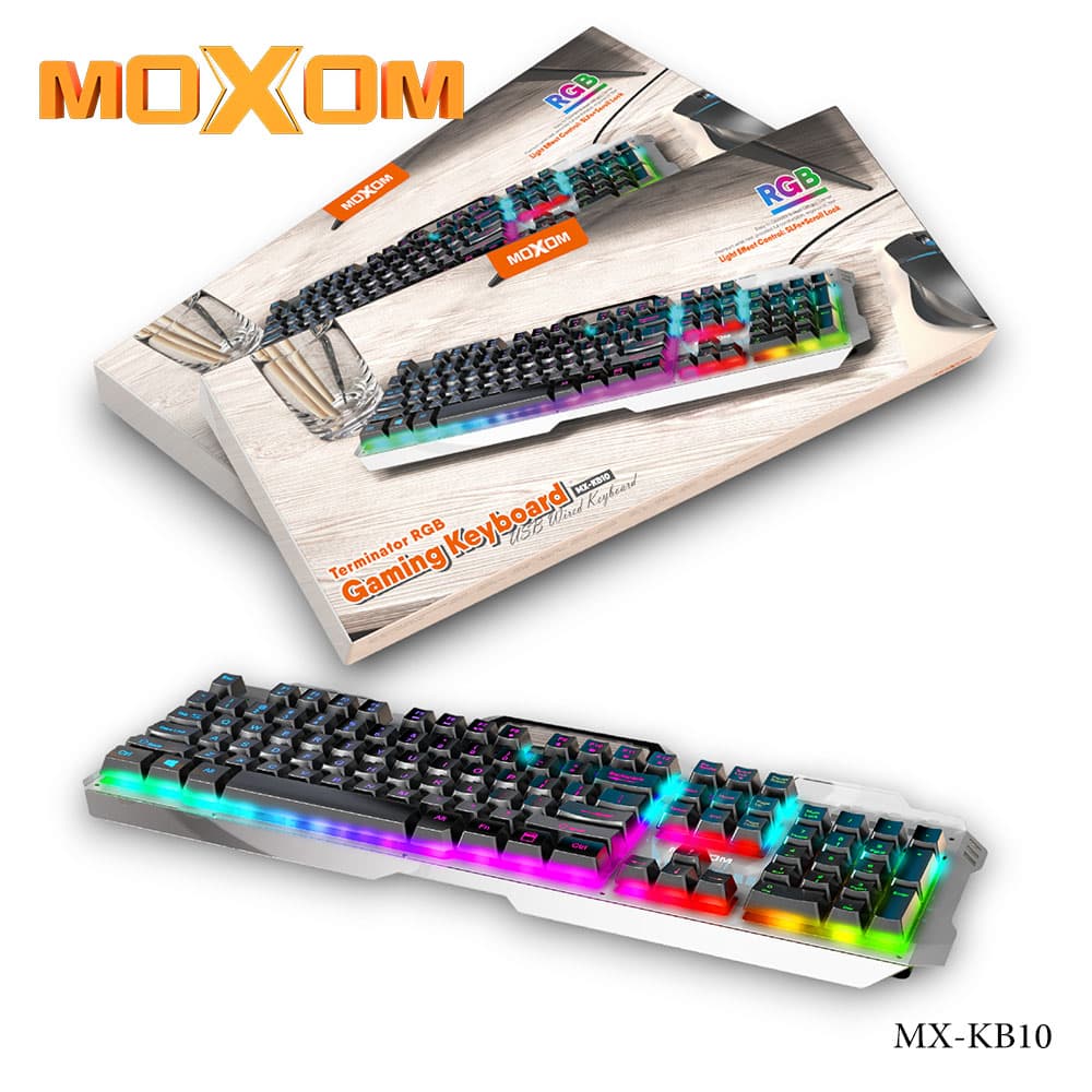 Teclado MOXOM KB10 — RGB Membrana 12 Efectos - 1