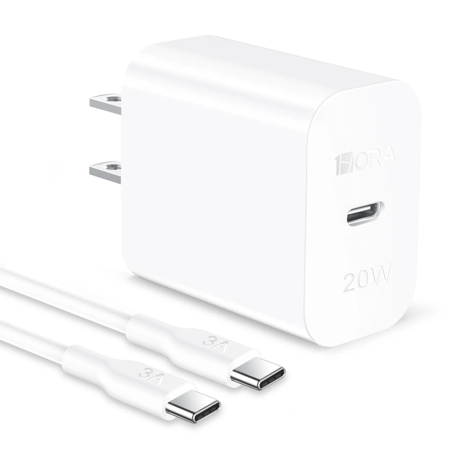 Cargador 1HORA GAR153 — 20W + Cable Tipo C/Tipo C - 1