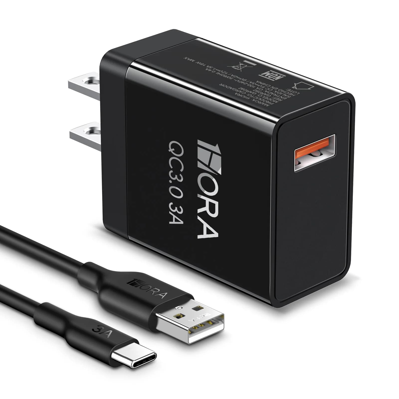 Cargador 1HORA GAR092 — 18W QC 3.0 + Cable Tipo C - 1