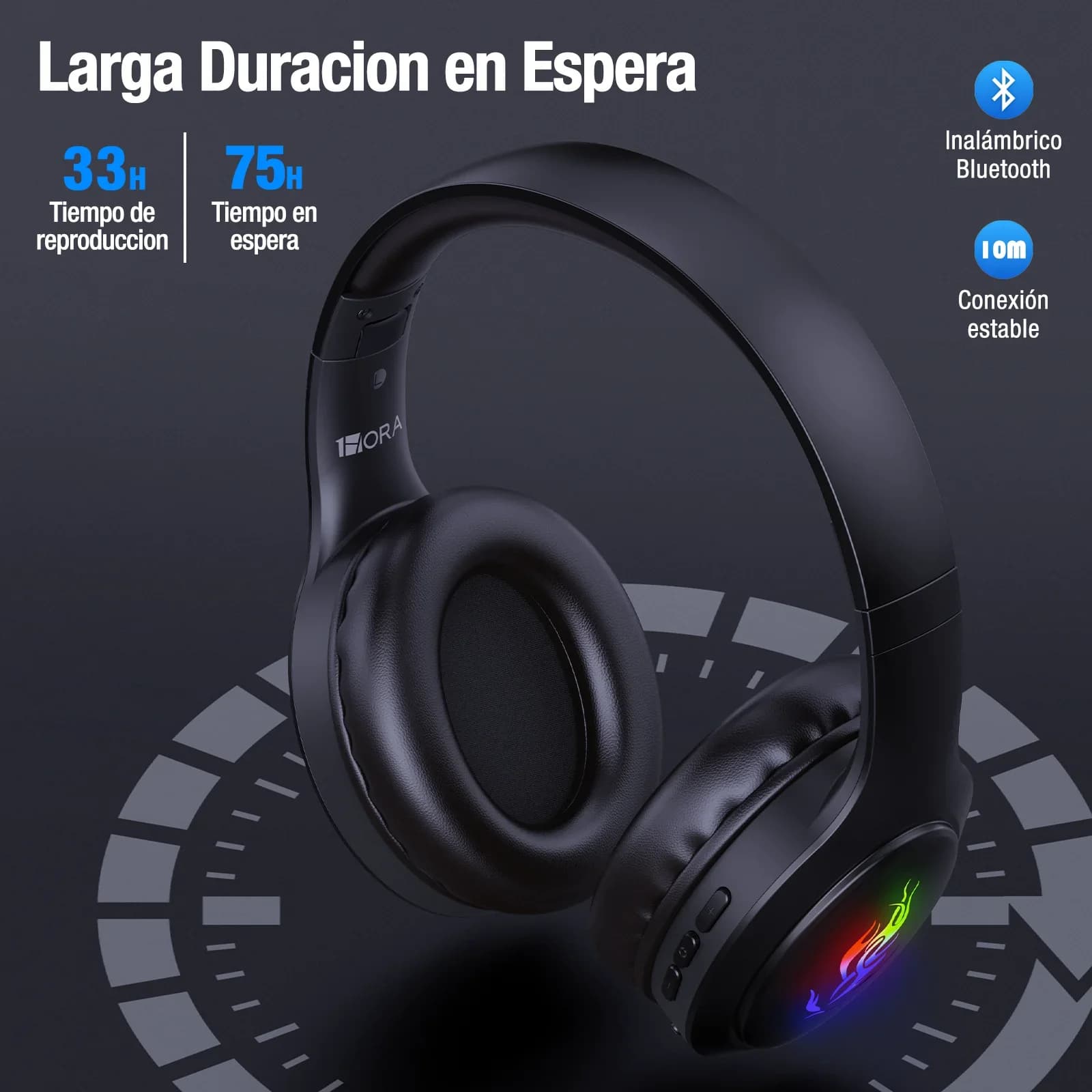 Audífonos Bluetooth 1HORA AUT202 - 2